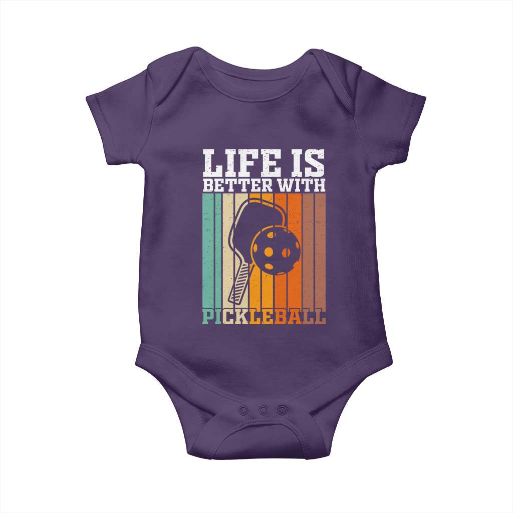 Life Is Better With Pickleball Baby Onesie Funny Dink Saying - Wonder Print Shop
