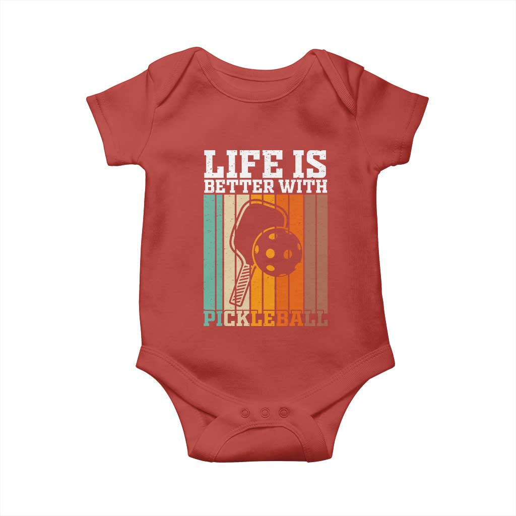 Life Is Better With Pickleball Baby Onesie Funny Dink Saying - Wonder Print Shop