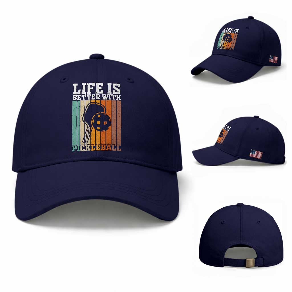 Life Is Better With Pickleball Baseball Cap Funny Dink Saying