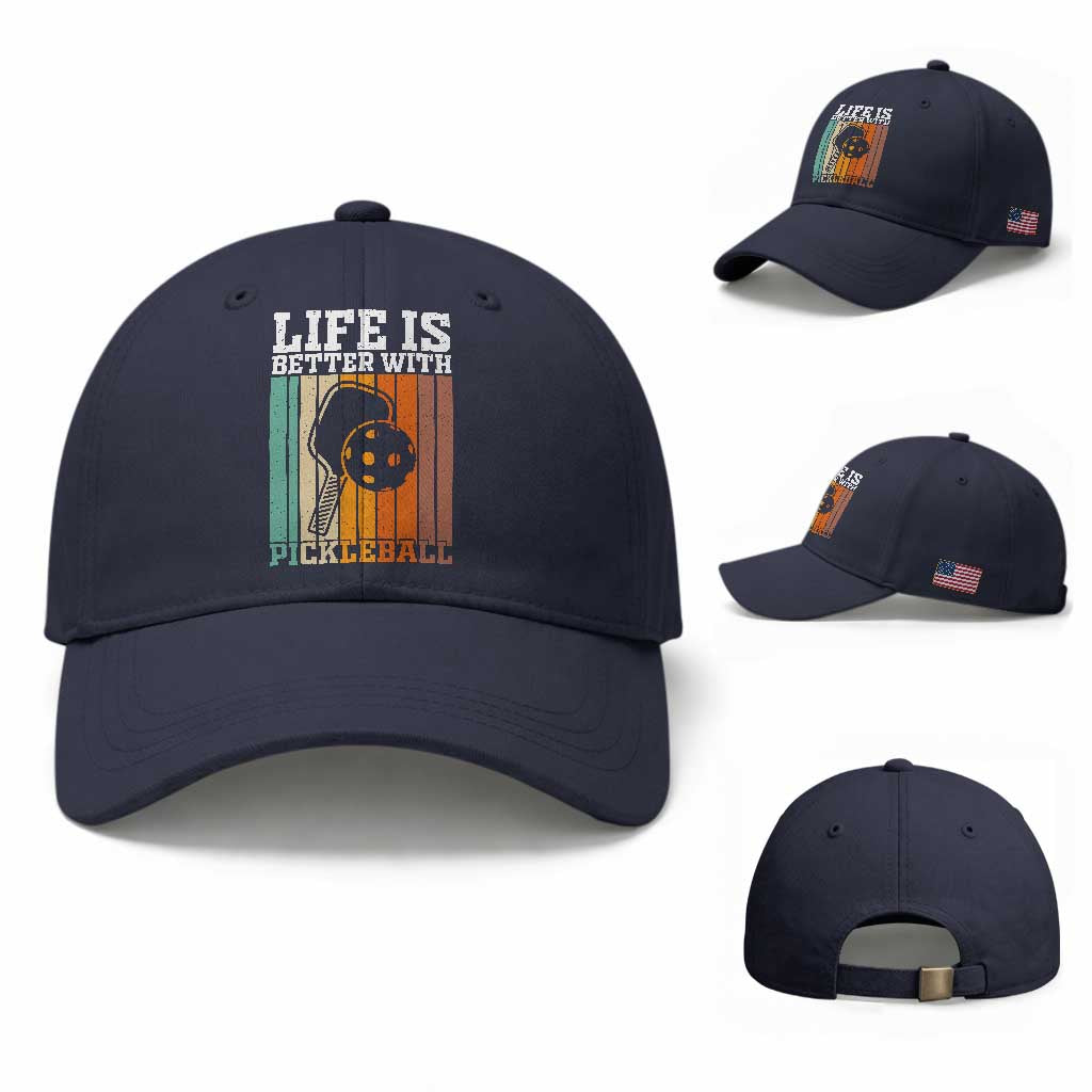 Life Is Better With Pickleball Baseball Cap Funny Dink Saying