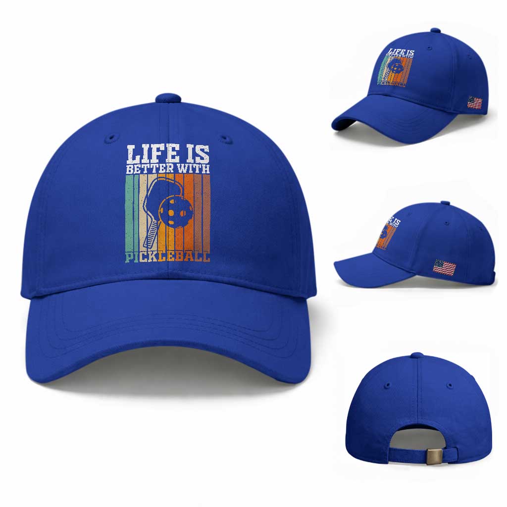 Life Is Better With Pickleball Baseball Cap Funny Dink Saying