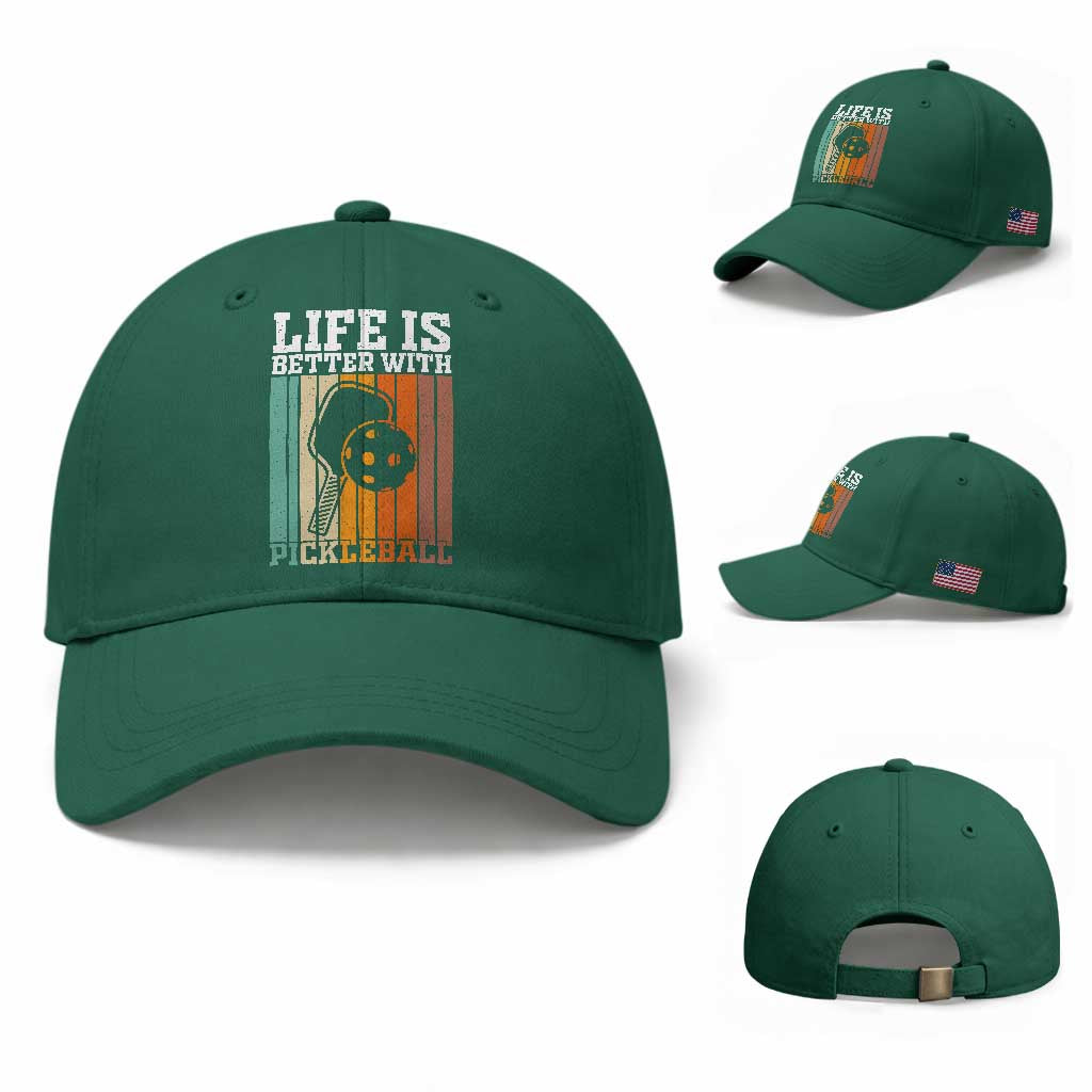 Life Is Better With Pickleball Baseball Cap Funny Dink Saying