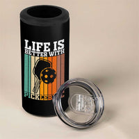 Life Is Better With Pickleball 4 in 1 Can Cooler Tumbler Funny Dink Saying