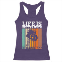 Life Is Better With Pickleball Racerback Tank Top Funny Dink Saying - Wonder Print Shop