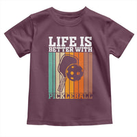 Life Is Better With Pickleball Toddler T Shirt Funny Dink Saying - Wonder Print Shop