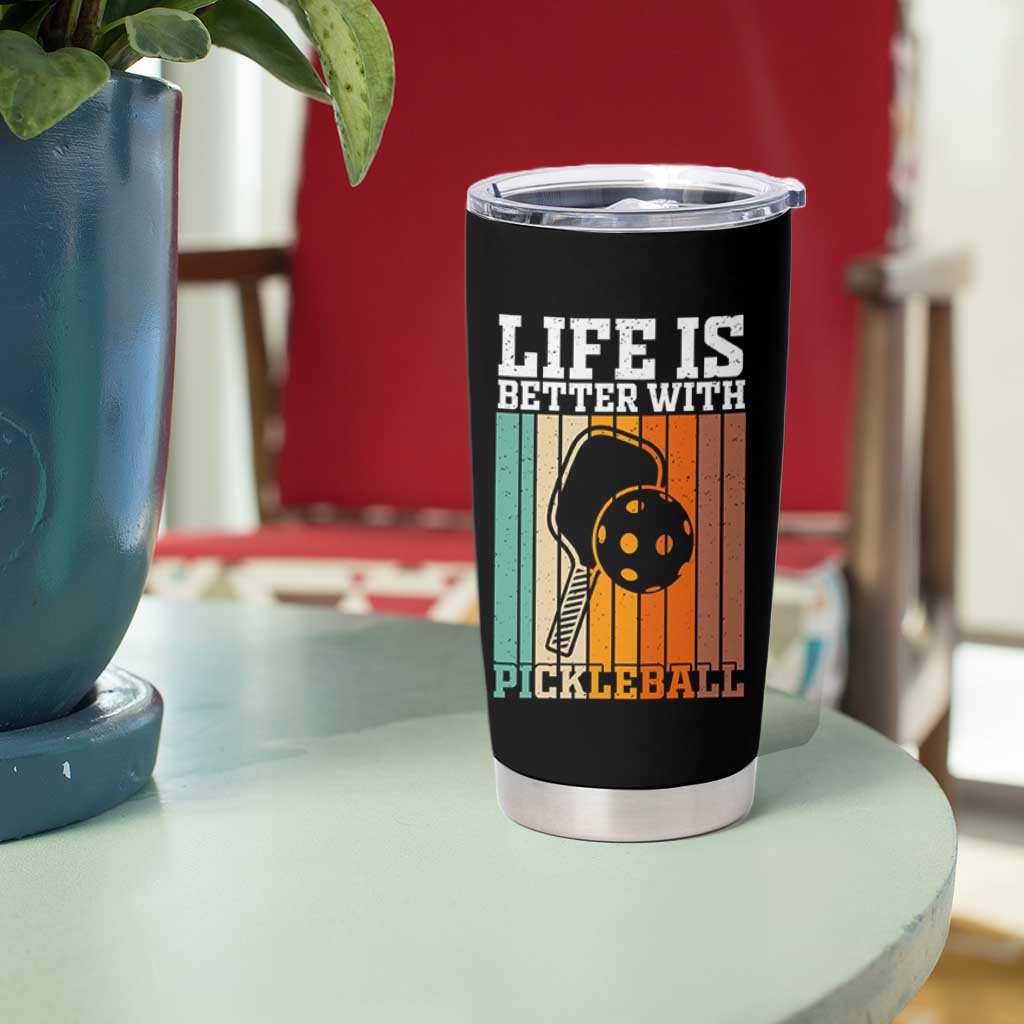 Life Is Better With Pickleball Tumbler Cup Funny Dink Saying
