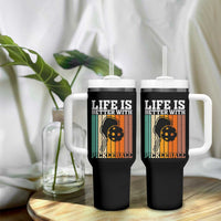 Life Is Better With Pickleball Tumbler With Handle Funny Dink Saying