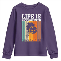 Life Is Better With Pickleball Youth Sweatshirt Funny Dink Saying - Wonder Print Shop