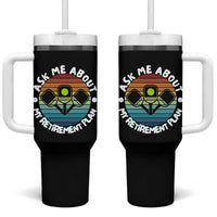 My Retirement Plan Tumbler With Handle Funny Pickleball Gift