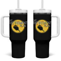 Funny Retirement Plan Tumbler With Handle Pickleball Gift For Lovers