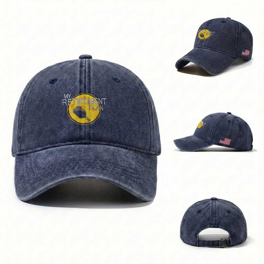Funny Retirement Plan Washed Cotton Baseball Cap Pickleball Gift For Lovers