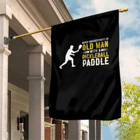 Funny Pickleball Lover Garden Flag Never Underestimate Old Man - Wonder Print Shop