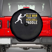 Funny Pickleball Lover Spare Tire Cover Never Underestimate Old Man - Wonder Print Shop