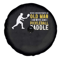 Funny Pickleball Lover Spare Tire Cover Never Underestimate Old Man - Wonder Print Shop