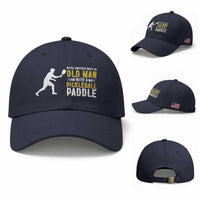 Funny Pickleball Lover Baseball Cap Never Underestimate Old Man