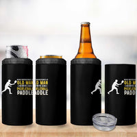 Funny Pickleball Lover 4 in 1 Can Cooler Tumbler Never Underestimate Old Man