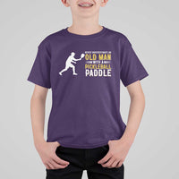 Funny Pickleball Lover T Shirt For Kid Never Underestimate Old Man - Wonder Print Shop
