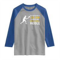 Funny Pickleball Lover Raglan Shirt Never Underestimate Old Man - Wonder Print Shop