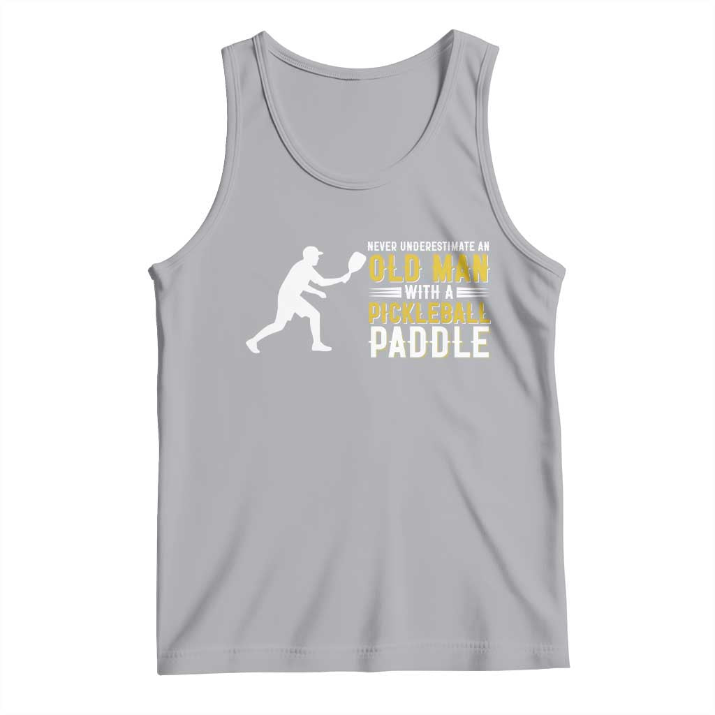 Funny Pickleball Lover Tank Top Never Underestimate Old Man - Wonder Print Shop