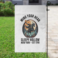 Headless Horseman Garden Flag Mind Your Head Haunted Gift - Wonder Print Shop