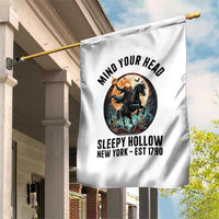Headless Horseman Garden Flag Mind Your Head Haunted Gift - Wonder Print Shop