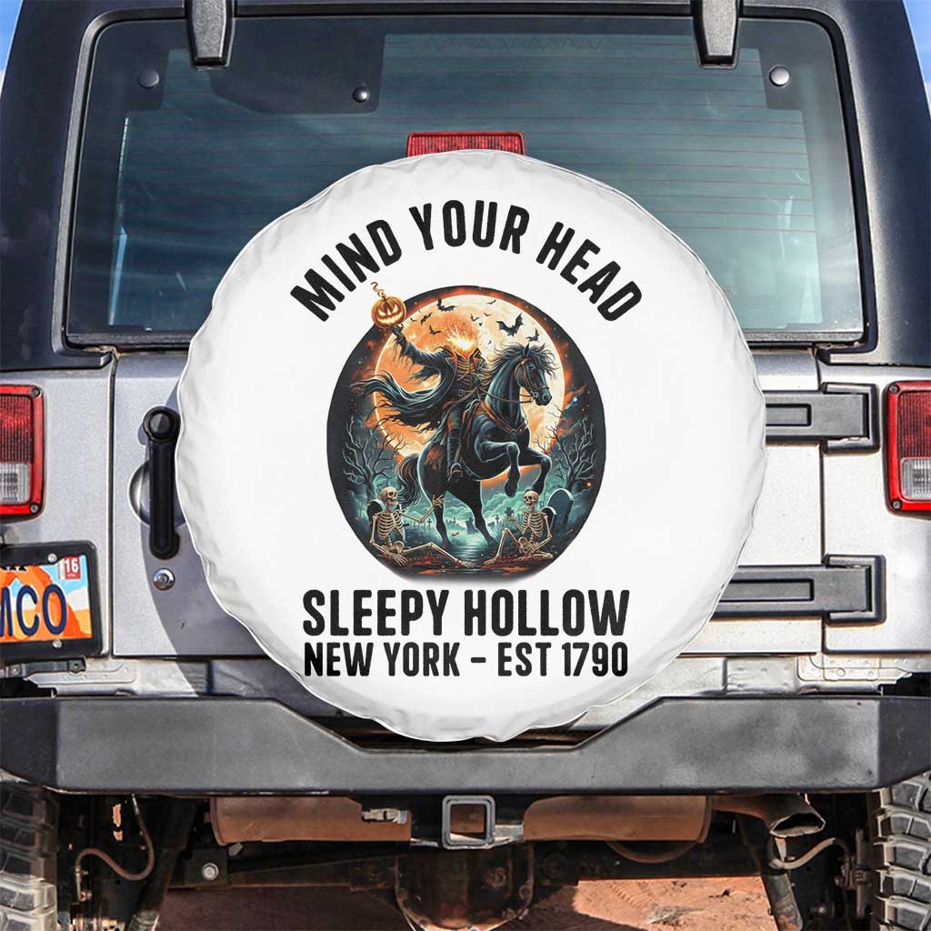 Headless Horseman Spare Tire Cover Mind Your Head Haunted Gift - Wonder Print Shop
