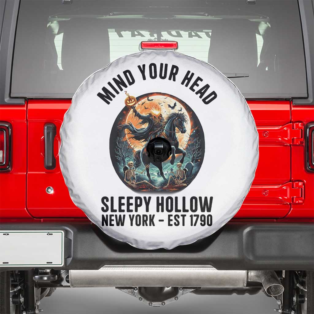Headless Horseman Spare Tire Cover Mind Your Head Haunted Gift - Wonder Print Shop