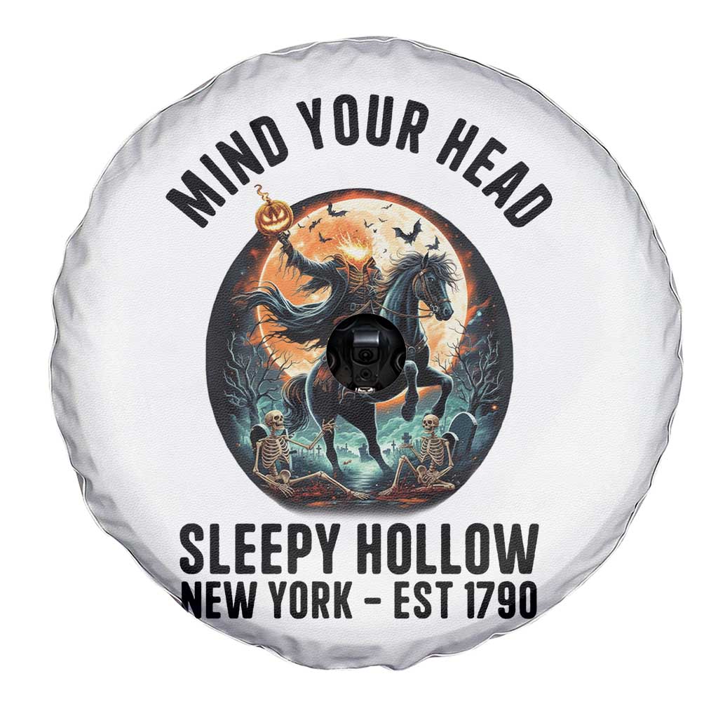 Headless Horseman Spare Tire Cover Mind Your Head Haunted Gift - Wonder Print Shop
