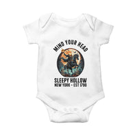 Headless Horseman Baby Onesie Mind Your Head Haunted Gift - Wonder Print Shop