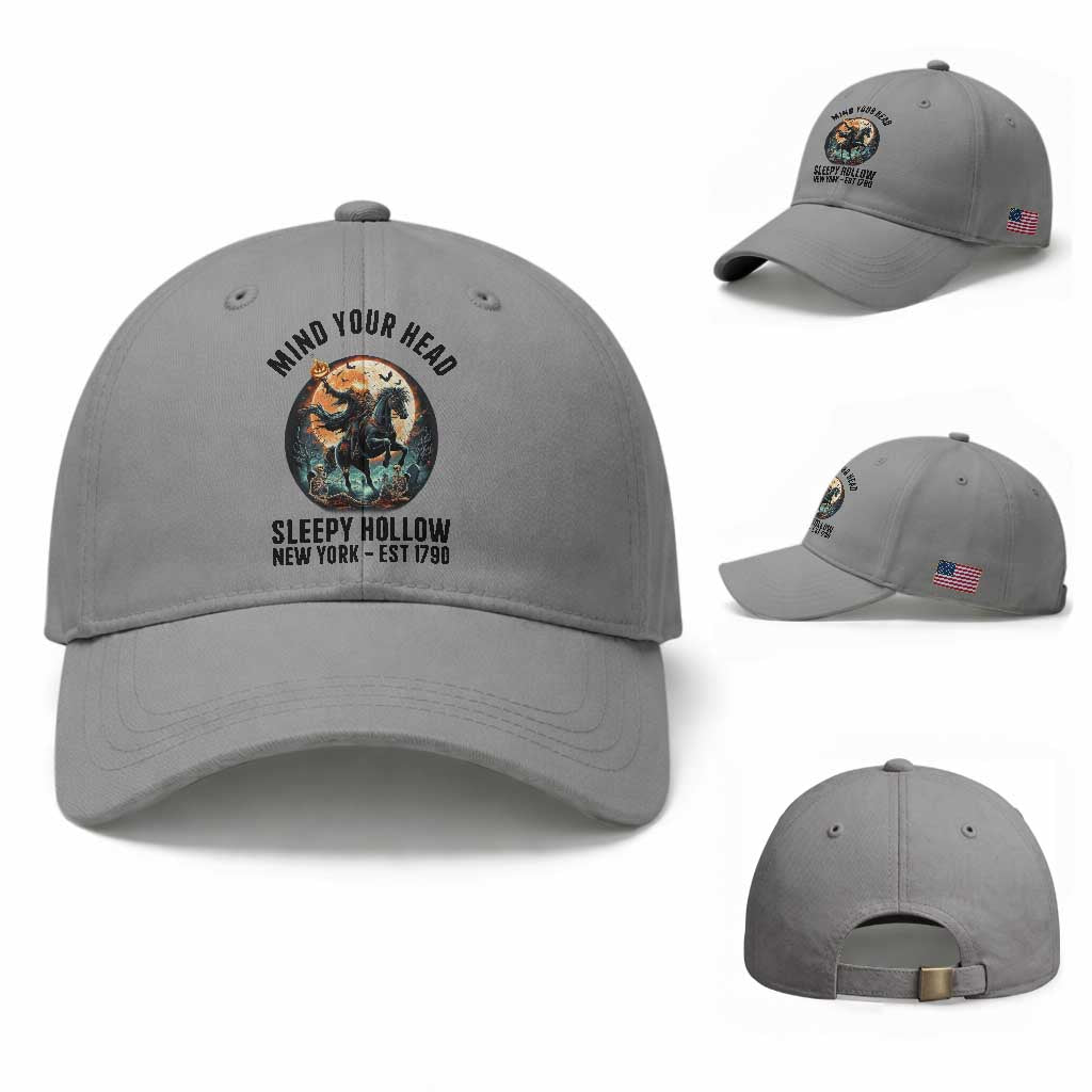 Headless Horseman Baseball Cap Mind Your Head Haunted Gift