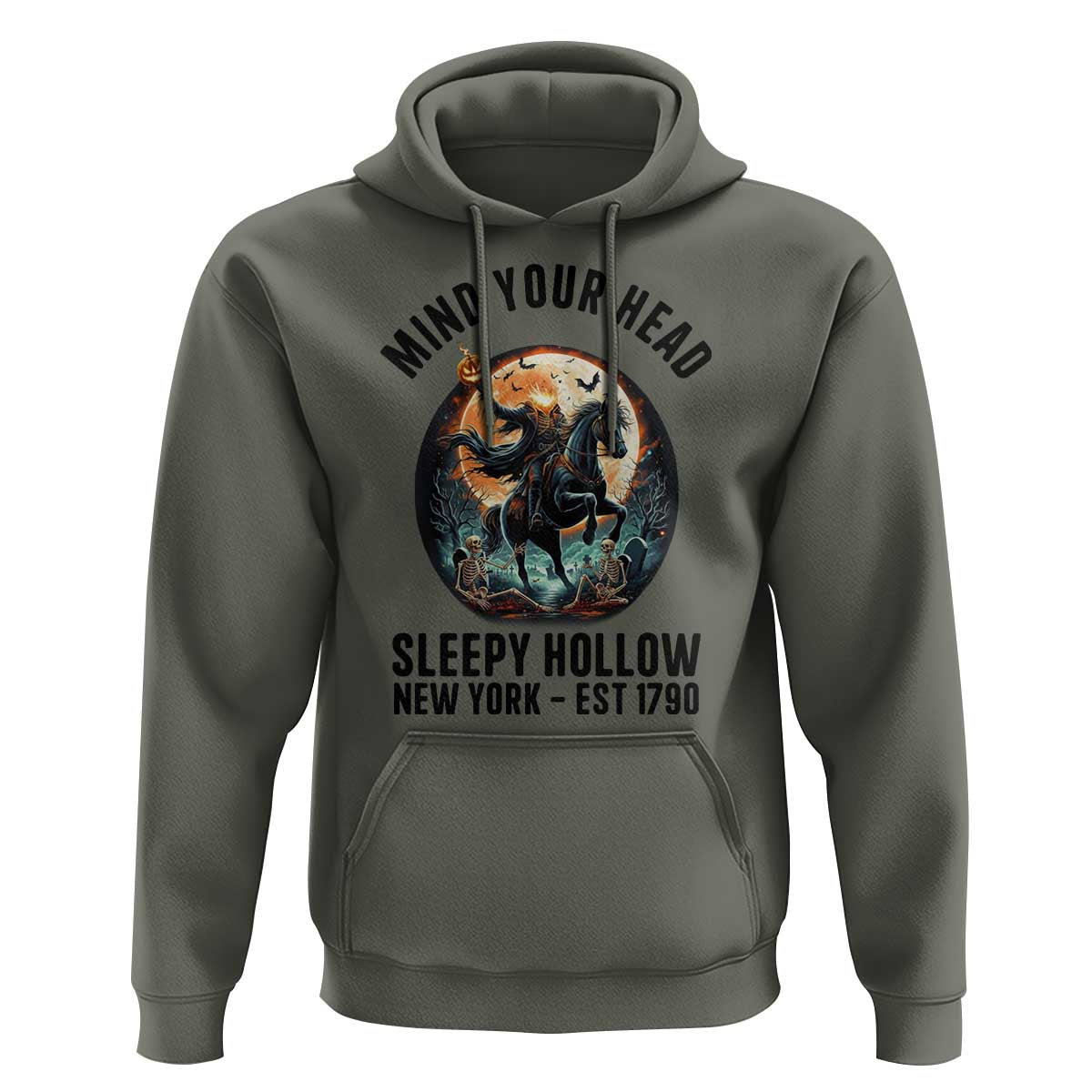 Headless Horseman Hoodie Mind Your Head Haunted Gift - Wonder Print Shop
