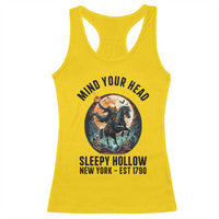 Headless Horseman Racerback Tank Top Mind Your Head Haunted Gift - Wonder Print Shop