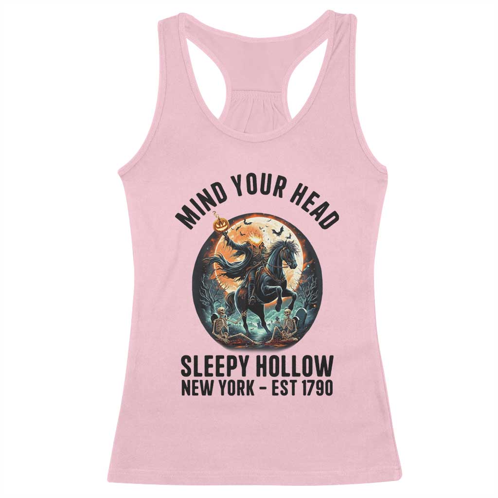 Headless Horseman Racerback Tank Top Mind Your Head Haunted Gift - Wonder Print Shop