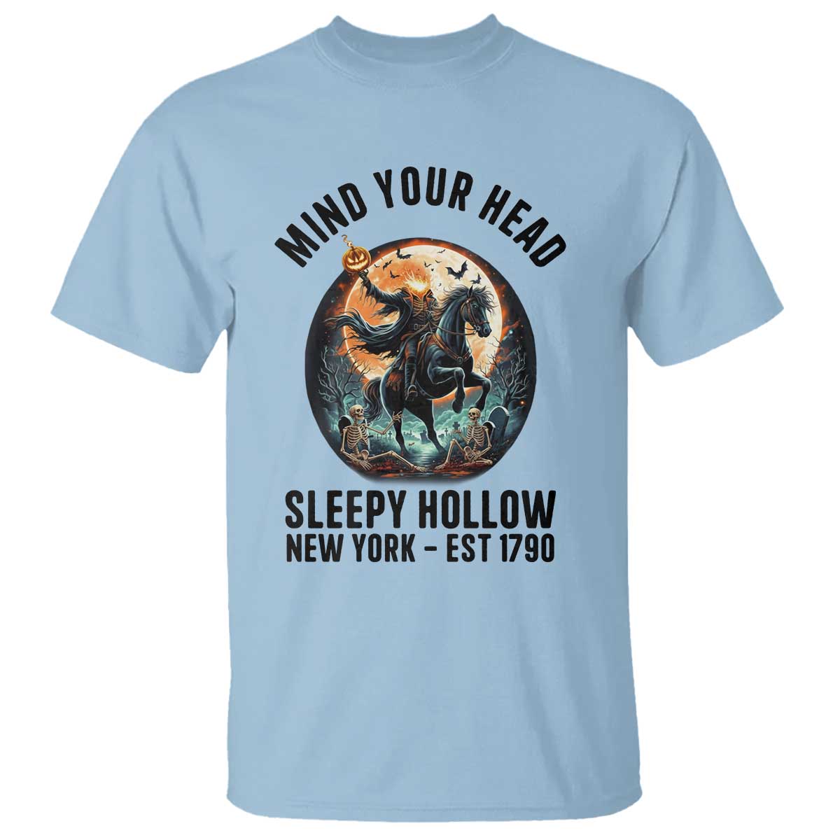 Headless Horseman T Shirt Mind Your Head Haunted Gift - Wonder Print Shop