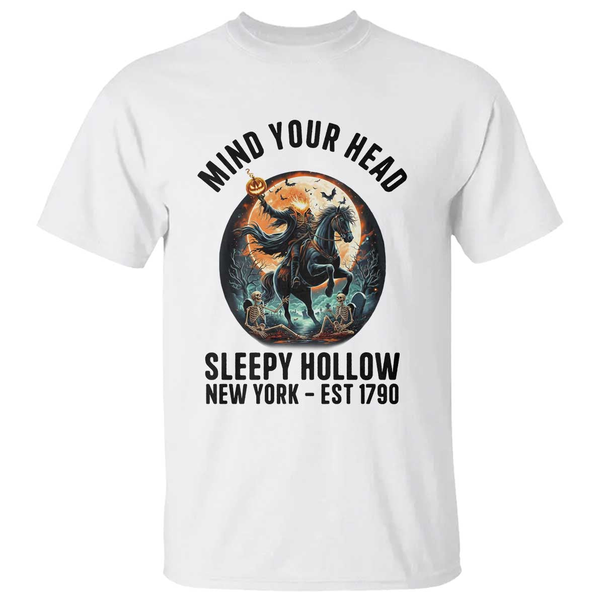 Headless Horseman T Shirt Mind Your Head Haunted Gift - Wonder Print Shop