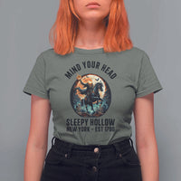 Headless Horseman T Shirt For Women Mind Your Head Haunted Gift - Wonder Print Shop