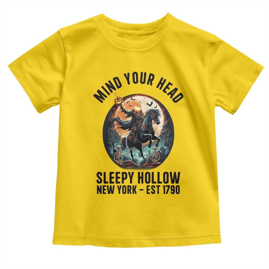 Headless Horseman Toddler T Shirt Mind Your Head Haunted Gift - Wonder Print Shop