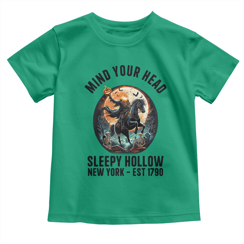 Headless Horseman Toddler T Shirt Mind Your Head Haunted Gift - Wonder Print Shop
