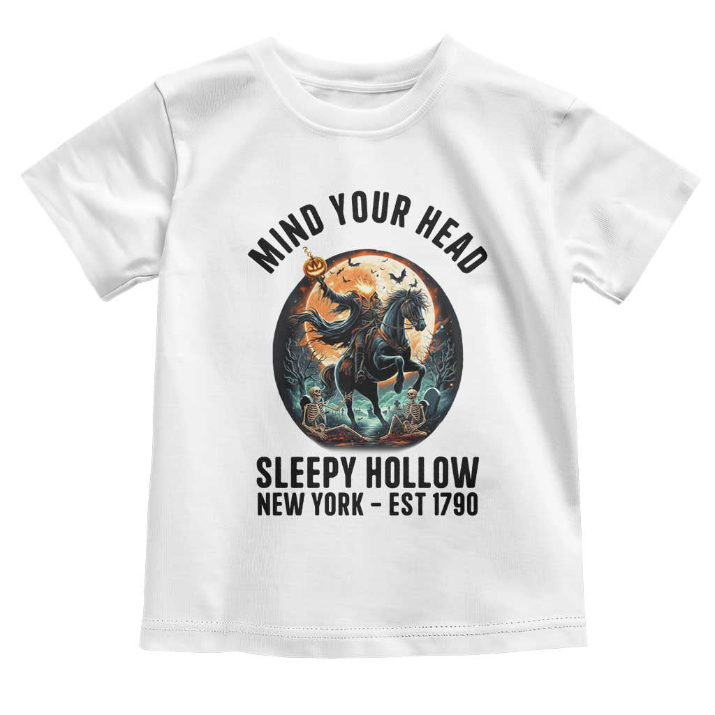 Headless Horseman Toddler T Shirt Mind Your Head Haunted Gift - Wonder Print Shop