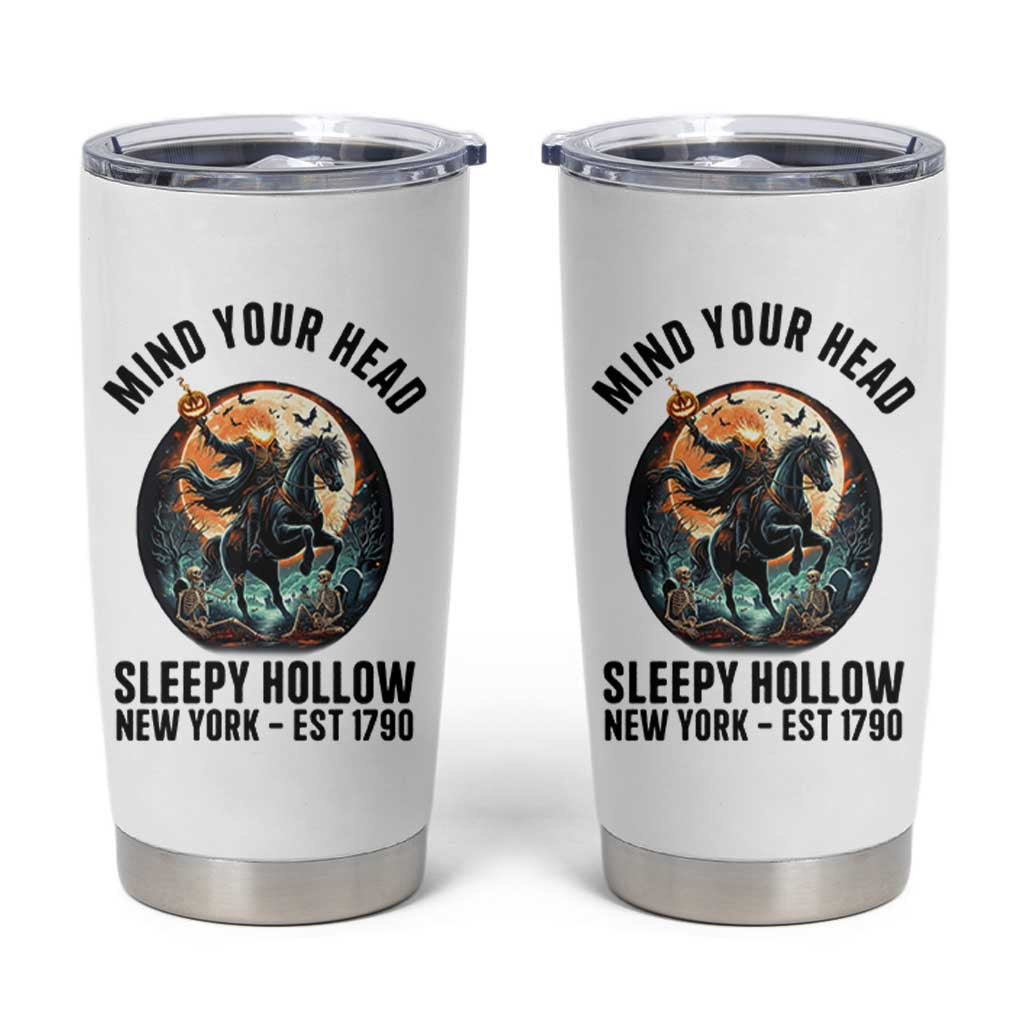 Headless Horseman Tumbler Cup Mind Your Head Haunted Gift