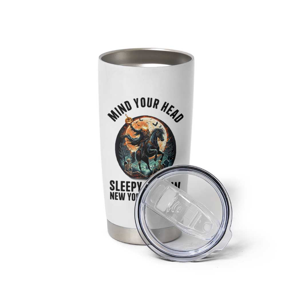 Headless Horseman Tumbler Cup Mind Your Head Haunted Gift