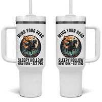 Headless Horseman Tumbler With Handle Mind Your Head Haunted Gift