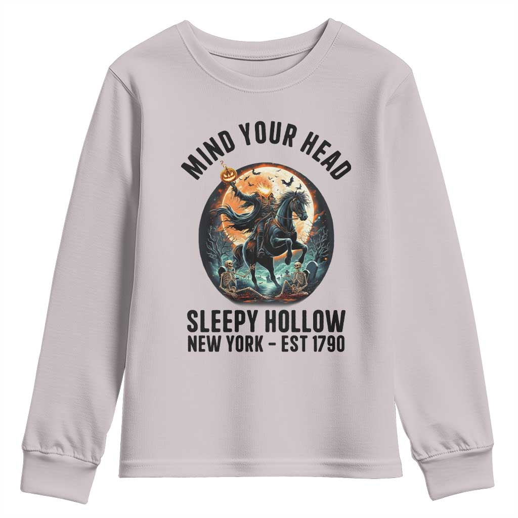 Headless Horseman Youth Sweatshirt Mind Your Head Haunted Gift - Wonder Print Shop