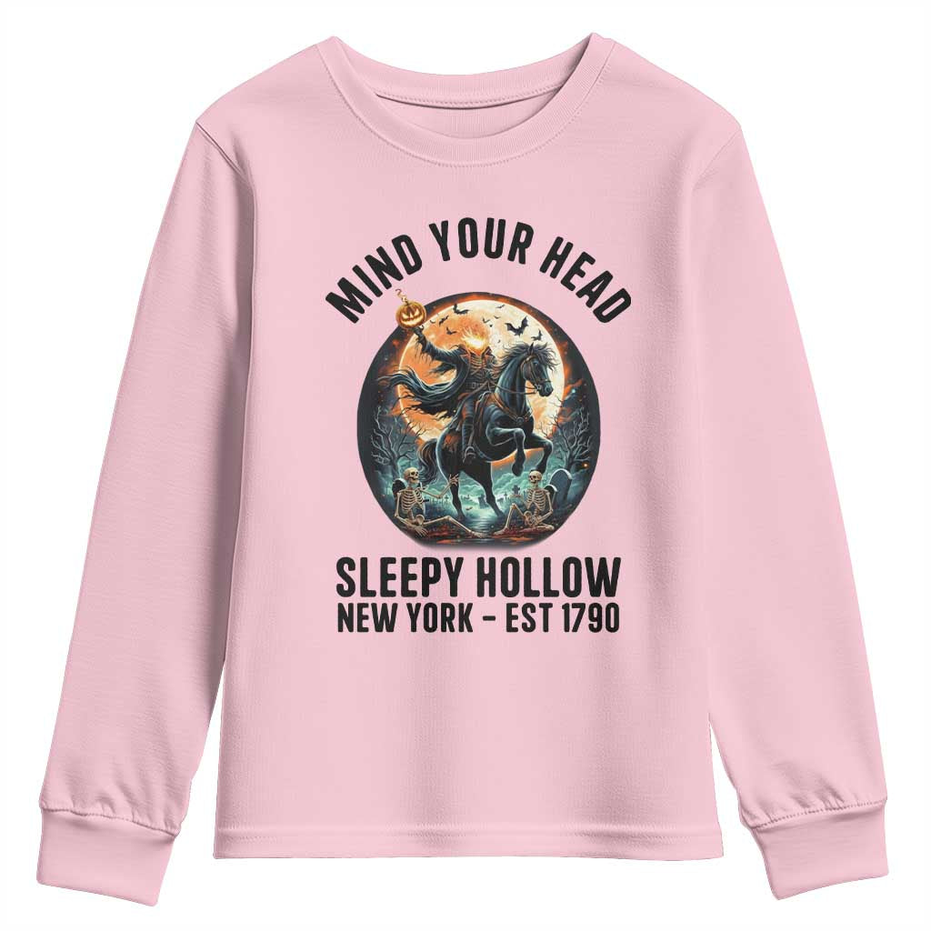 Headless Horseman Youth Sweatshirt Mind Your Head Haunted Gift - Wonder Print Shop