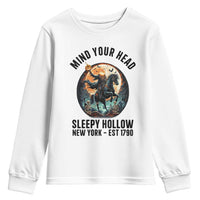 Headless Horseman Youth Sweatshirt Mind Your Head Haunted Gift - Wonder Print Shop