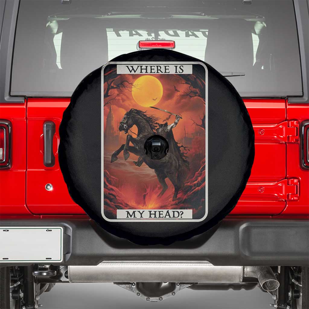 Headless Horseman Spare Tire Cover Where Is My Head Gothic Tarot Gift - Wonder Print Shop