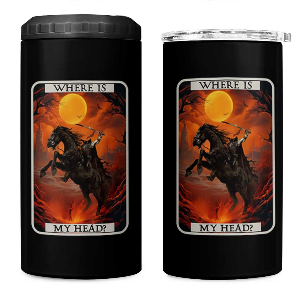 Headless Horseman 4 in 1 Can Cooler Tumbler Where Is My Head Gothic Tarot Gift