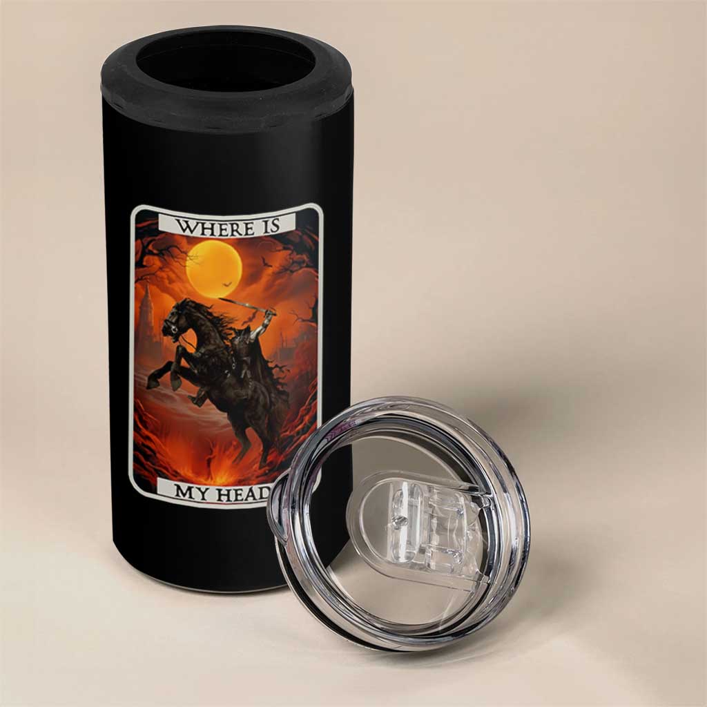 Headless Horseman 4 in 1 Can Cooler Tumbler Where Is My Head Gothic Tarot Gift