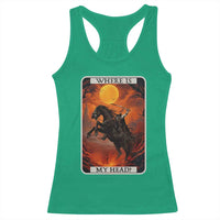 Headless Horseman Racerback Tank Top Where Is My Head Gothic Tarot Gift - Wonder Print Shop