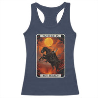 Headless Horseman Racerback Tank Top Where Is My Head Gothic Tarot Gift - Wonder Print Shop